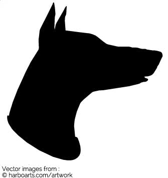 Dog Head Silhouette Vector At Vectorified.com 