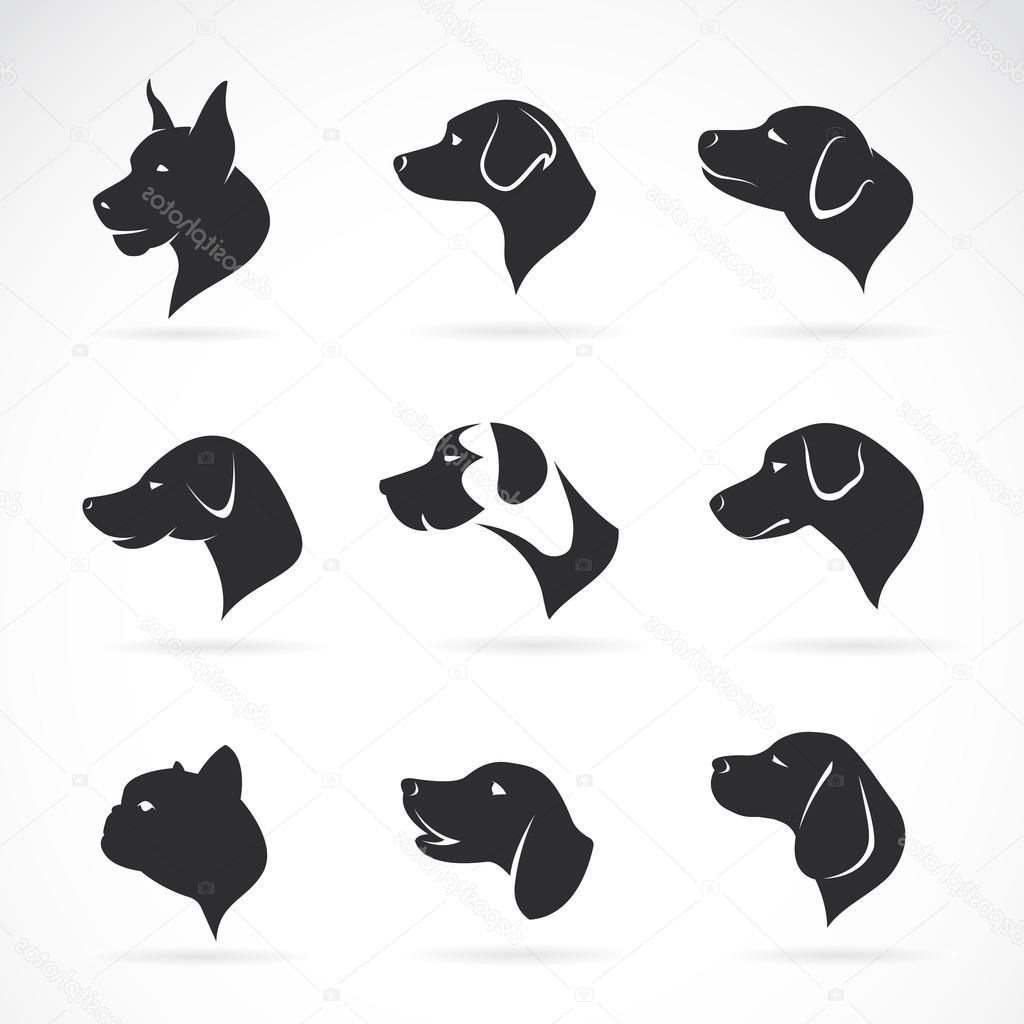 Dog Head Silhouette Vector at Vectorified.com | Collection of Dog Head