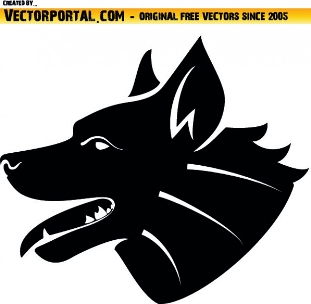Black Dog Head Vector Free Download 626x611 Black Dog Head Vector Free Download