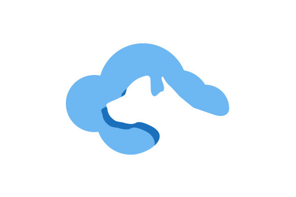Cloud Dog Head Vector Logo Graphic 580x386 Cloud Dog Head Vector Logo Graphic