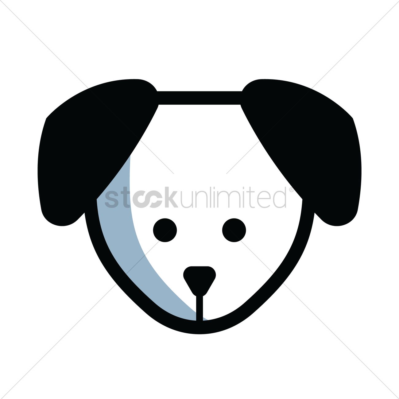 Dog Head Vector Image 1300x1300 Dog Head Vector Image