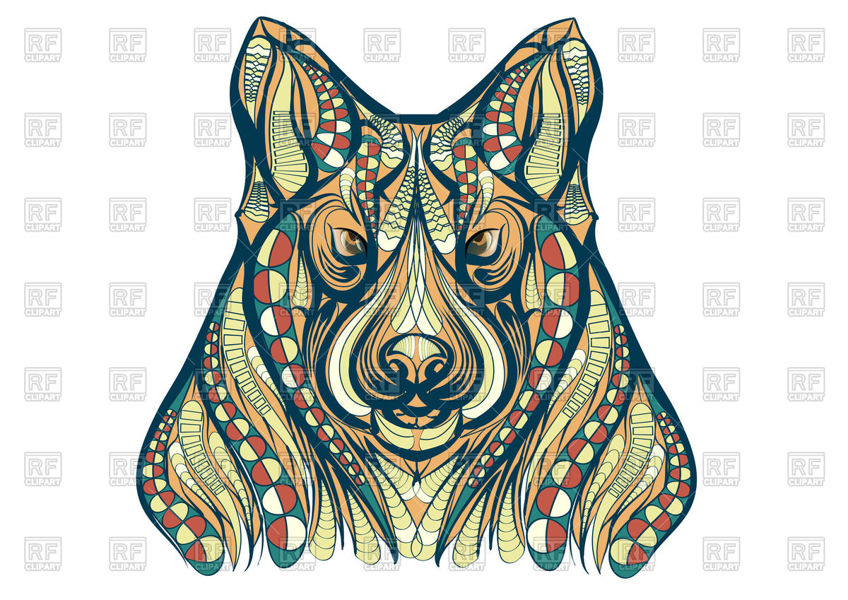 Ethnic Dog Head Vector Image Of Plants And Animals Arkela 1200x849 Ethnic Dog Head Vector Image Of Plants And Animals Arkela