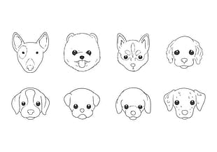 Free Hand Drawing Dog Head Vector Free Graphics 310x217 Free Hand Drawing Dog Head Vector Free Graphics