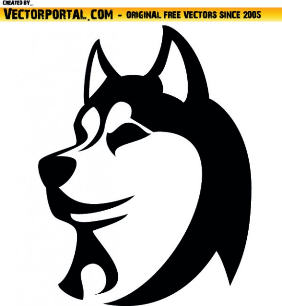 Husky Dog Head Vector Free Download 577x626 Husky Dog Head Vector Free Download