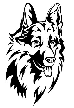 Dog Head Vector Illustration Royalty Free Vector Graphics 307x450 Dog Head Vector Illustration Royalty Free Vector Graphics