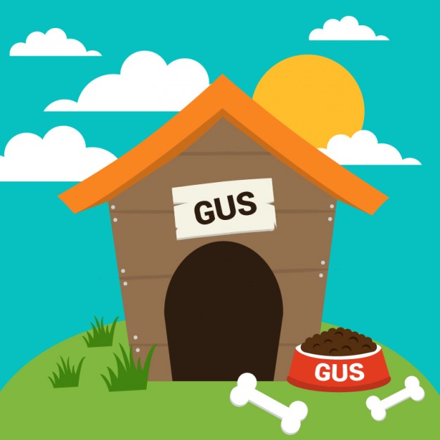 Dog House And Bones Vector Free Download 626x626 Dog House And Bones Vector Free Download