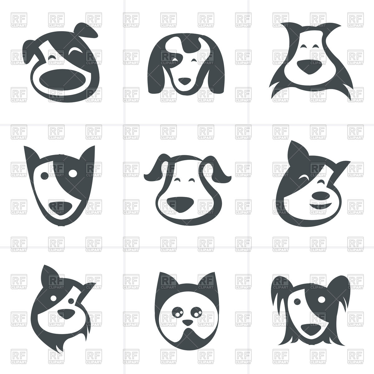1200x1200 Fun Dog Icon Set Vector Image Of Plants And Animals Iconmama