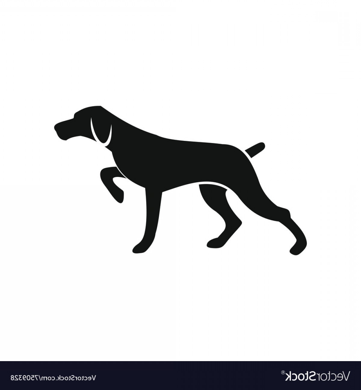 1200x1296 Hunting Dog Black Simple Icon Vector Soidergi