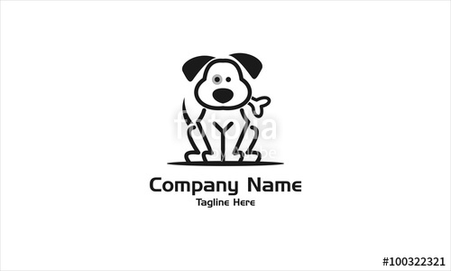 500x300 Dog Logo Vector Stock Image And Royalty Free Vector