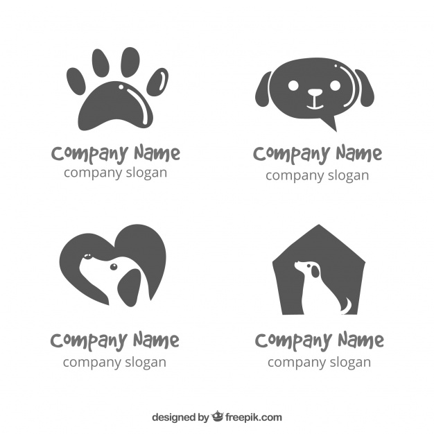 626x626 Several Hand Drawn Dog Logos Vector Free Download