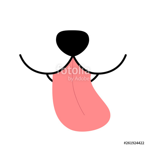 Dog Nose Pink Tongue Out Happy Square Face Head Icon Contour 500x500 Dog Nose Pink Tongue Out Happy Square Face Head Icon Contour