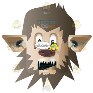 Werewolf Man Face With Brown Hair, Pointy Ears, Dog Nose And Sharp 300x300 Werewolf Man Face With Brown Hair, Pointy Ears, Dog Nose And Sharp