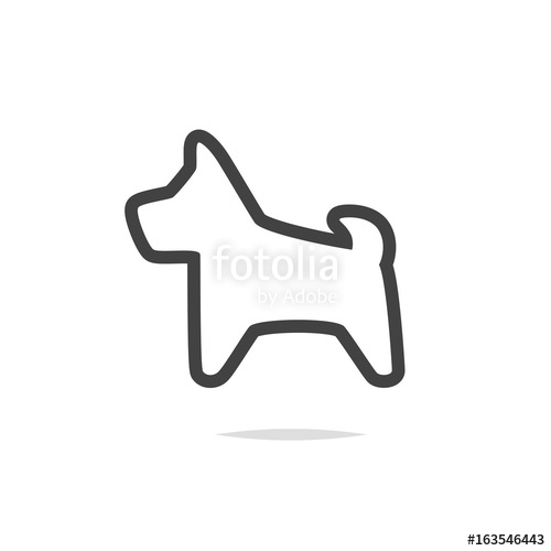 500x500 Dog Icon Outline Vector Stock Image And Royalty Free Vector