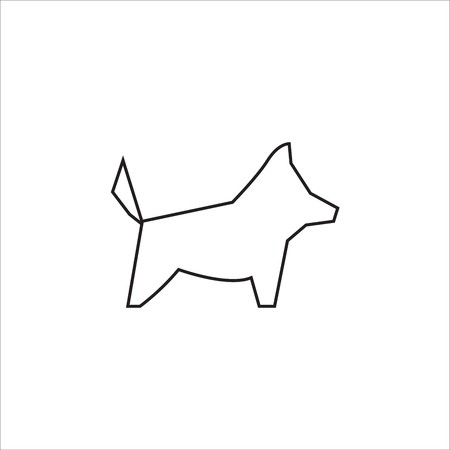 450x450 Dogs Outline Sign Vector On White Background Royalty Free Vector