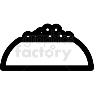 300x300 Dog Food Bowl Outline Vector Icon Clipart Royalty Free Gif