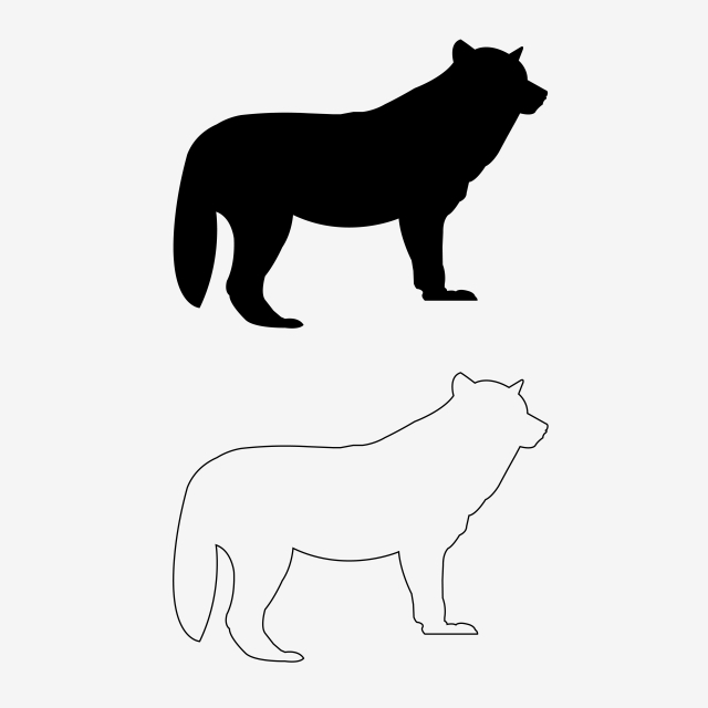 640x640 Dog Silhouette Outline Vector Icon Set, White, Dog, Icon Png