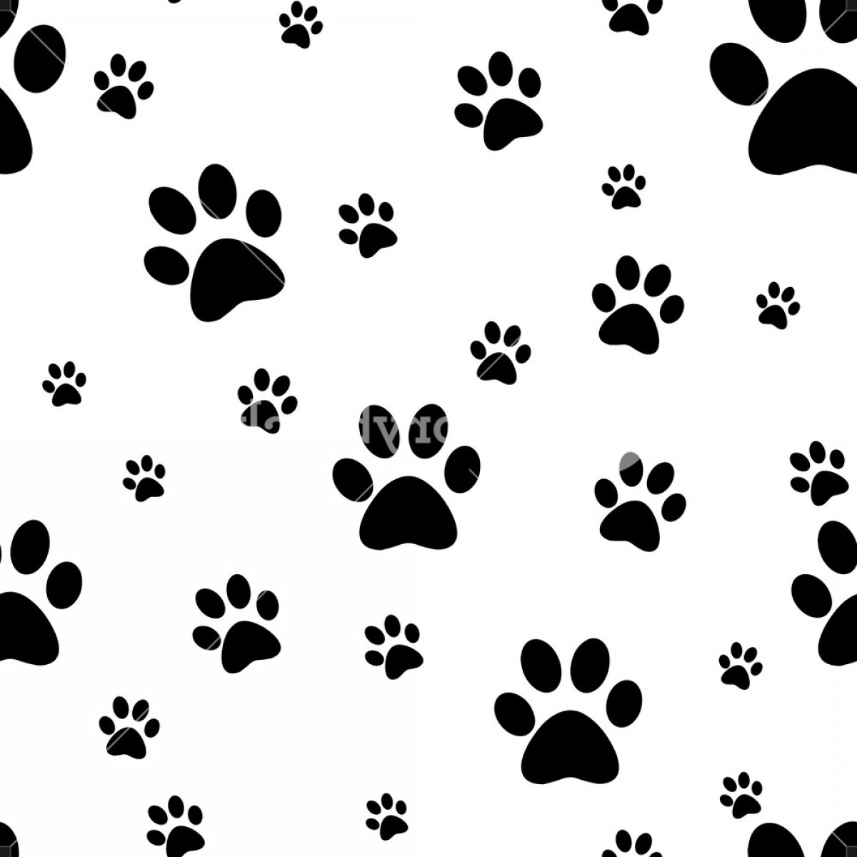 Dog Paw Print Seamless Traces Of Cat Textile Pattern Vector 1200x1200 Dog Paw Print Seamless Traces Of Cat Textile Pattern Vector