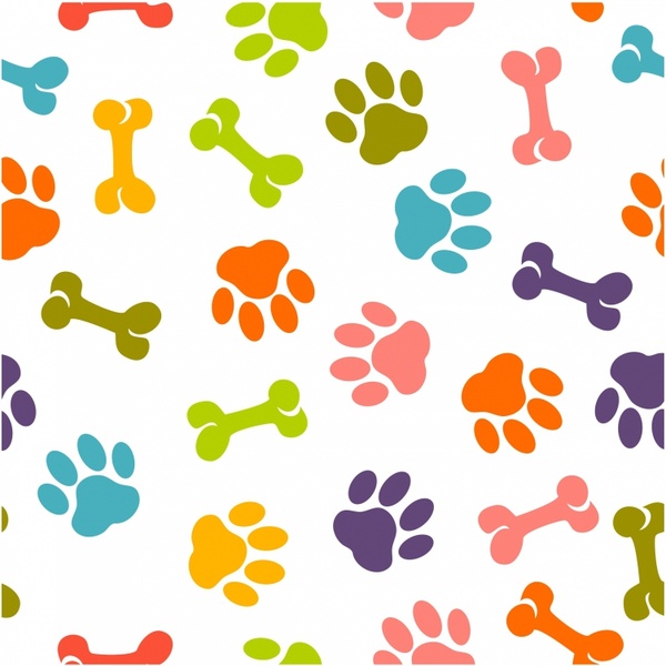 Dog Paw Seamless Pattern Free Vector In Adobe Illustrator 600x600 Dog Paw Seamless Pattern Free Vector In Adobe Illustrator