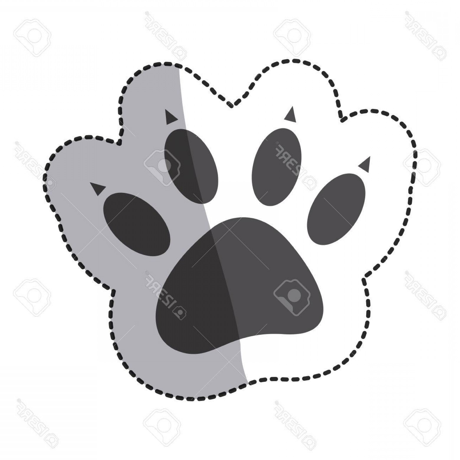 Photostock Vector Paw Print Cute Dog Animal Vector Illustration 1560x1560 Photostock Vector Paw Print Cute Dog Animal Vector Illustration