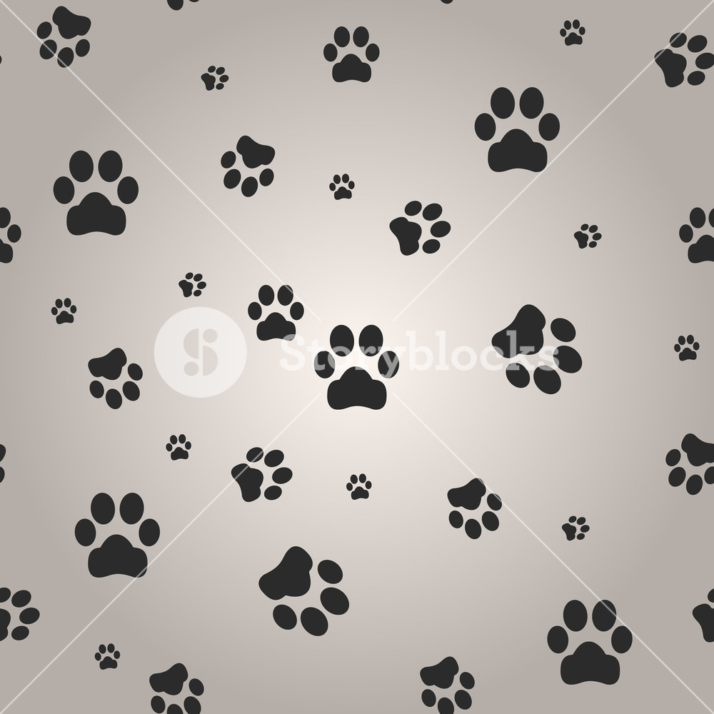 Background With Dog Paw Print Vector Illustration Royalty 1000x1000 Background With Dog Paw Print Vector Illustration Royalty