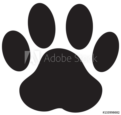 500x472 Paw Print Dog Paw Vector