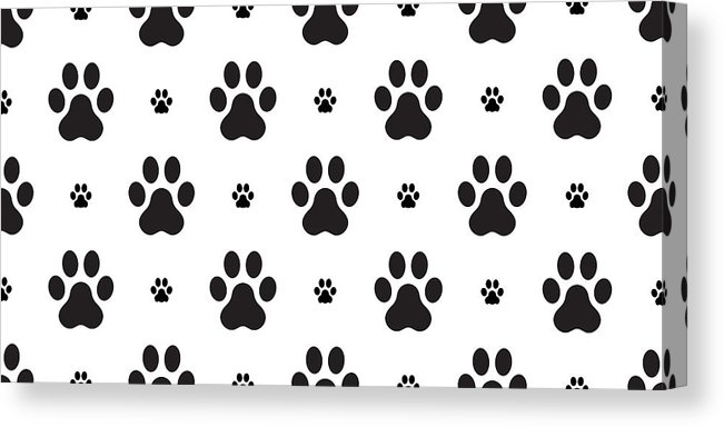 651x384 Paw Vector Dog Paw Seamless Pattern French Bulldog Isolated