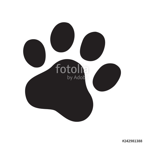 500x500 Dog Paw Vector Footprint Icon Logo Cat French Bulldog Symbol