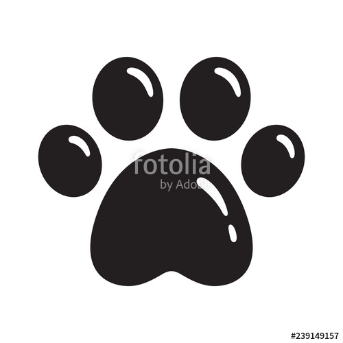 500x500 Dog Paw Vector Footprint Icon Logo French Bulldog Cat Puppy
