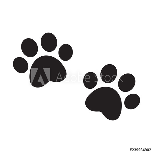 500x500 Dog Paw Vector Footprint Icon Logo French Bulldog Cat Puppy Kitten