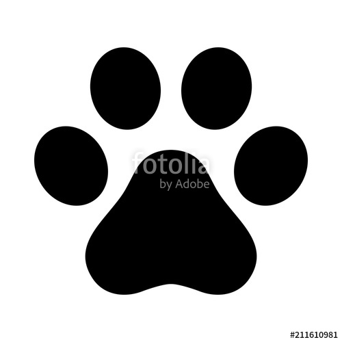 Dog Paw Vector Icon Footprint Logo Symbol Graphic Illustration 500x500 Dog Paw Vector Icon Footprint Logo Symbol Graphic Illustration
