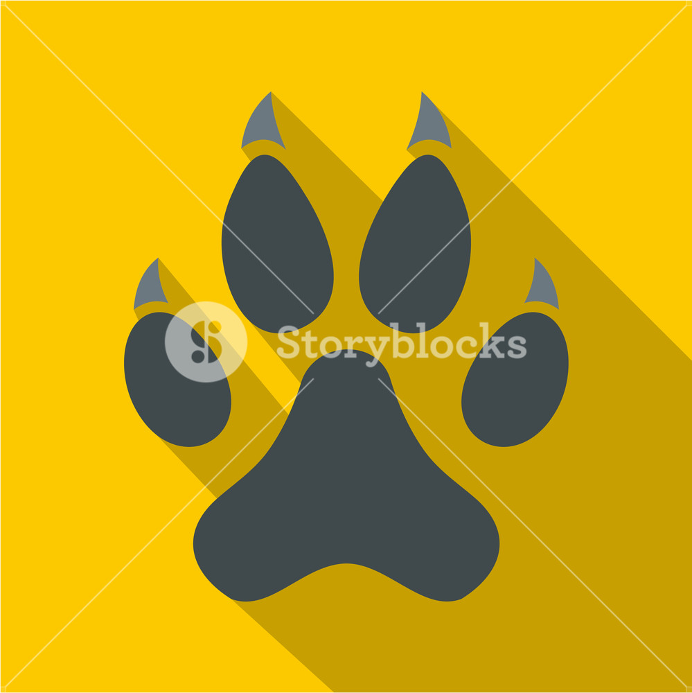 999x1000 Cat Paw Icon Flat Illustration Of Cat Paw Vector Icon For Web