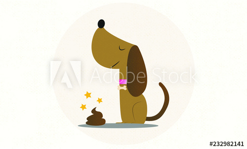 500x303 Dog Illustration Made Of Poop Vector