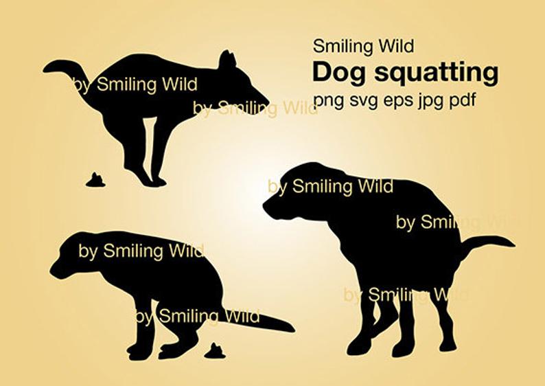 794x562 Dog Squatting Clipart Dog Poop Vector Graphic Design Etsy