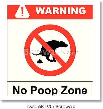 362x382 No Dog Poop Vector Sign Illustration On White Background, Art