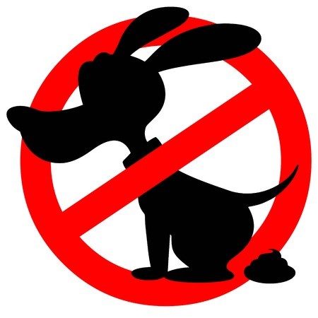 450x450 A Vector Cartoon Illustration Of A Dog Poop Warning Sign Royalty