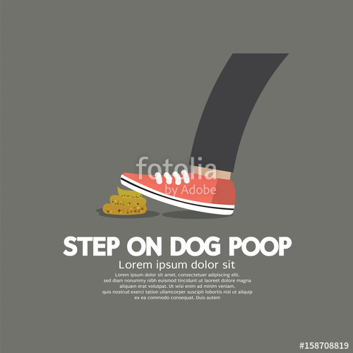 500x500 Step On Dog Poop Vector Illustration Stock Image And Royalty Free