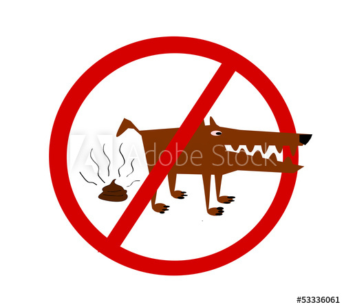 500x446 Dog Poop Prohibited Sign