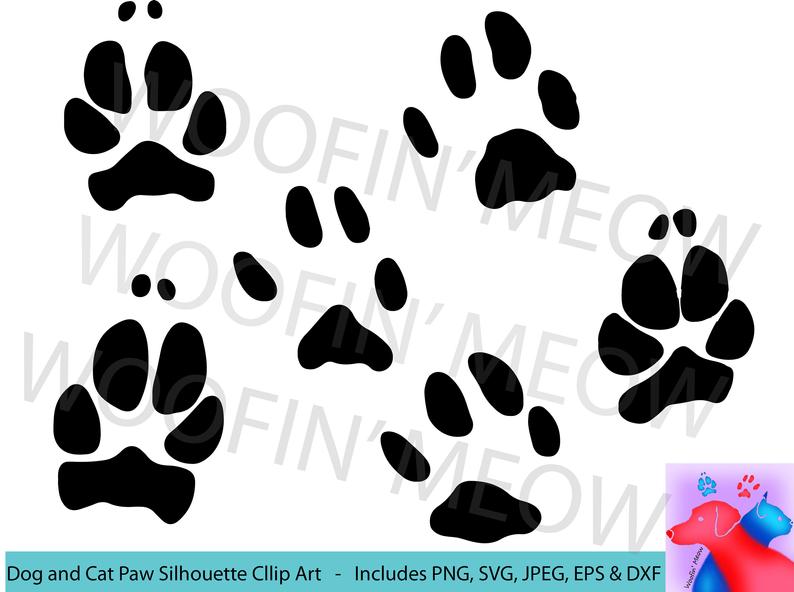 Paw Prints Cat And Dog Dog And Cat Clipart Dog And Etsy 794x592 Paw Prints Cat And Dog Dog And Cat Clipart Dog And Etsy