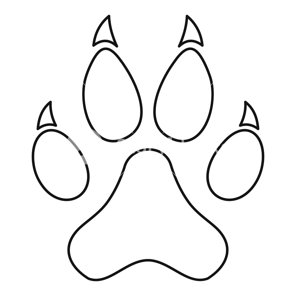 Paw Print Icon Outline Illustration Of Paw Print Vector Icon 1000x1000 Paw Print Icon Outline Illustration Of Paw Print Vector Icon