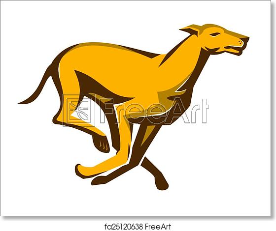 560x470 Free Art Print Of Greyhound Dog Race Running Vector Illustration