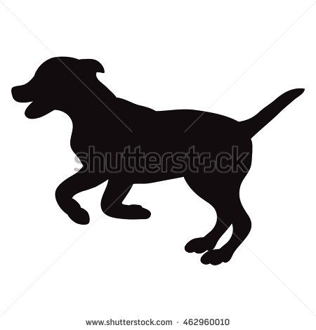 450x470 Silhouette Of A Dog Running