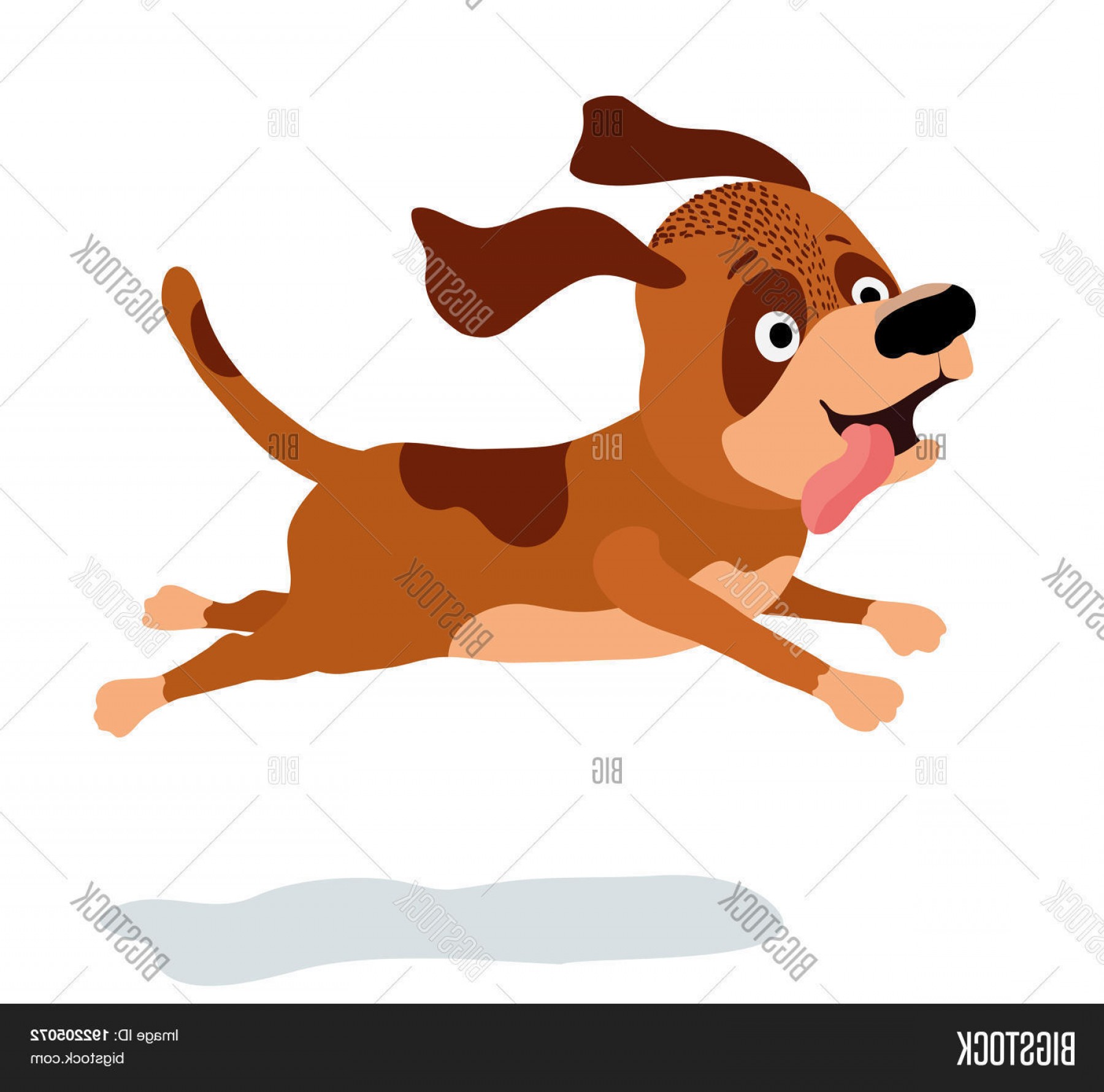 1800x1780 Stock Vector Cartoon Dog Running On White Vector Illustration