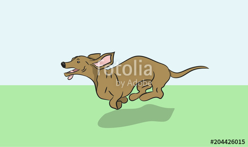 500x296 Dachshund Dog Running, Vector Stock Image And Royalty Free Vector