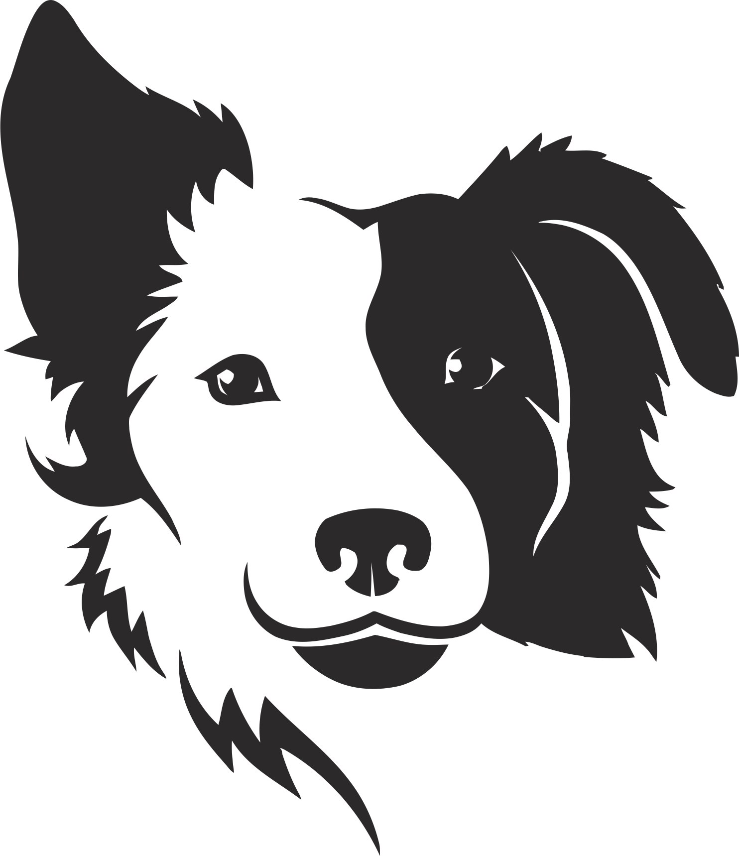 1484x1719 Dog Silhouette Graphic Design Vector