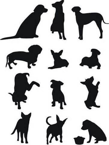 363x480 Free High Quality Silhouette Sets Polymer Clay Animals Dog
