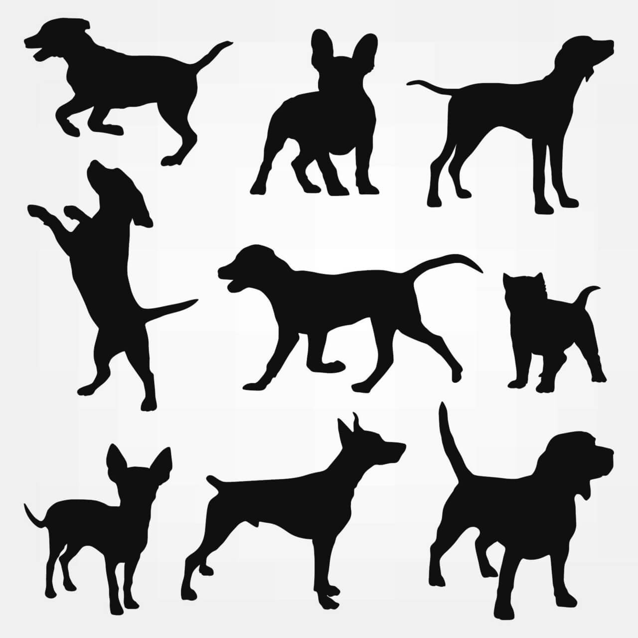 Dog Silhouette Vector at Vectorified.com | Collection of Dog Silhouette