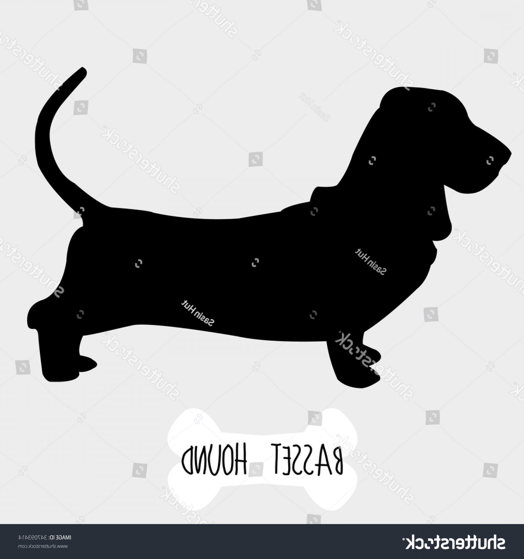 1800x1920 Basset Hound Dog Silhouette Vector English Wallkeeper