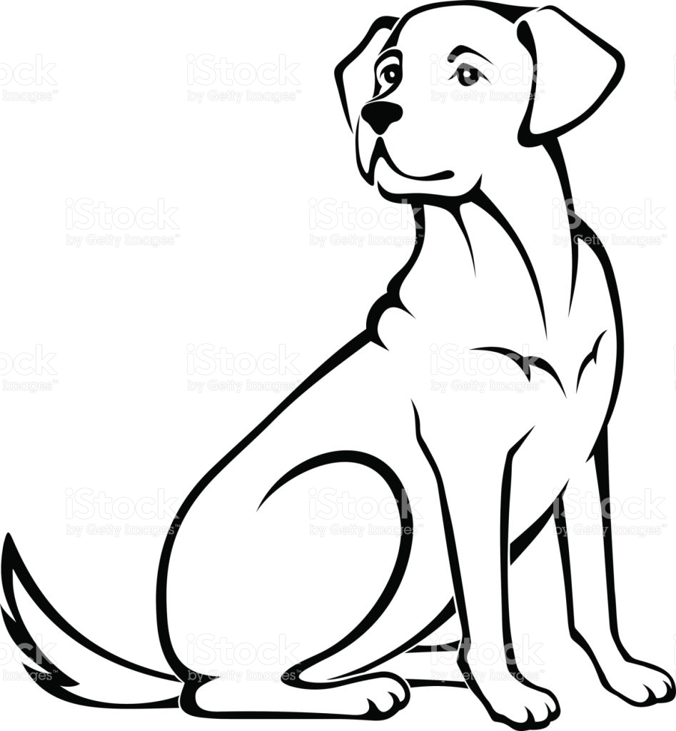947x1024 Collection Of 'dog Sitting Drawing' Download More Than Images