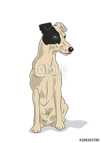 354x500 Dog Sitting, Vector Stock Image And Royalty Free Vector