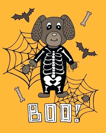 360x450 Halloween Dog Skeleton